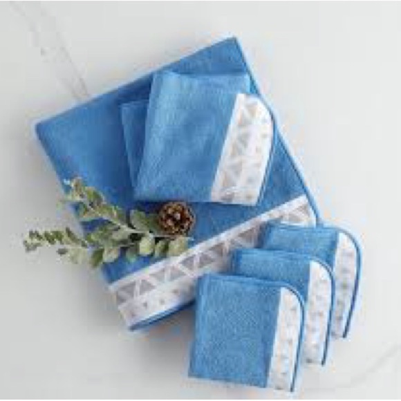 Norwex Marine Towel Set Body & Hand Towel + Set of 3 Body & Face Cloths NEW - Picture 2 of 8